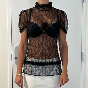 CHANEL black posh top